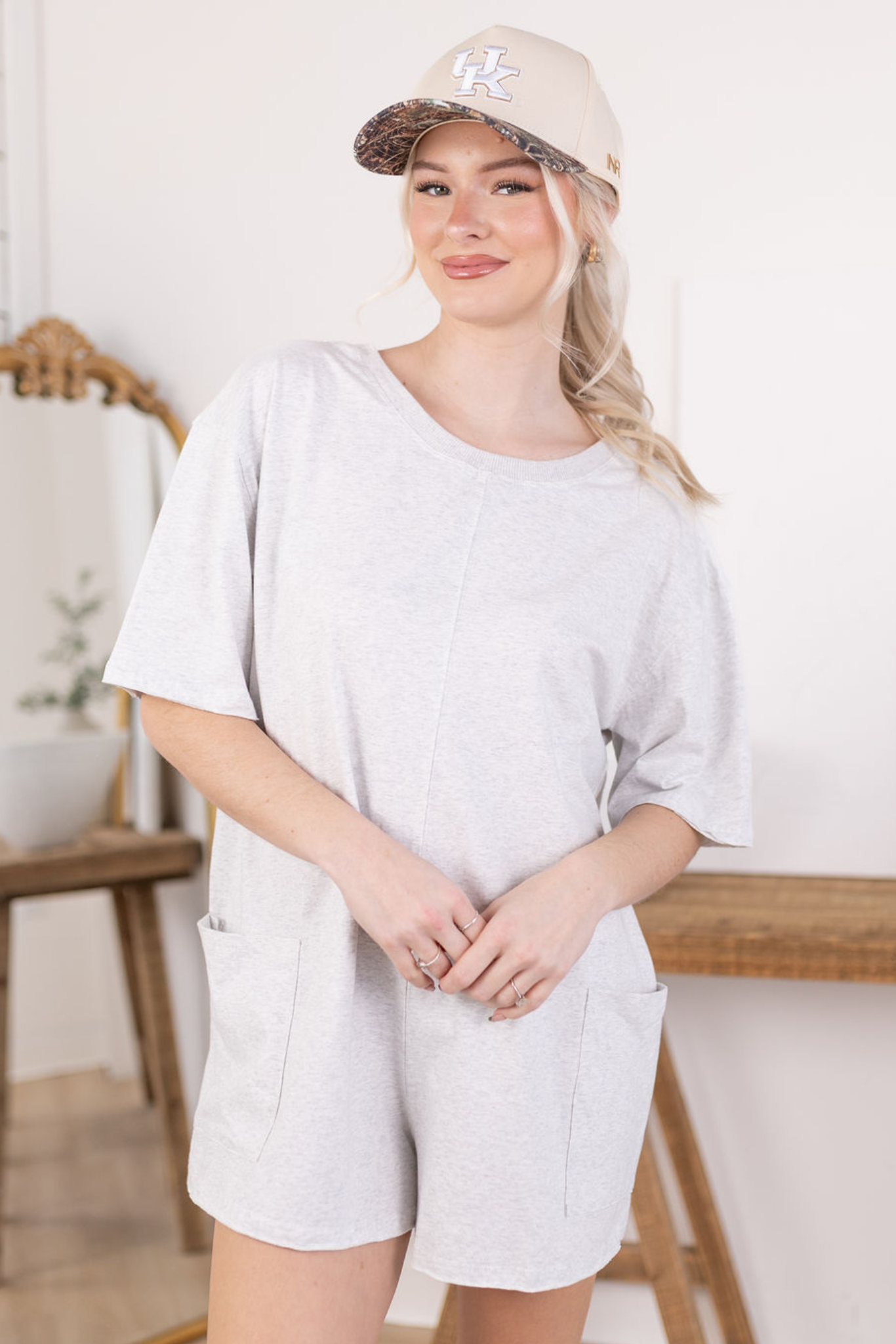 Sophia Romper | Grey