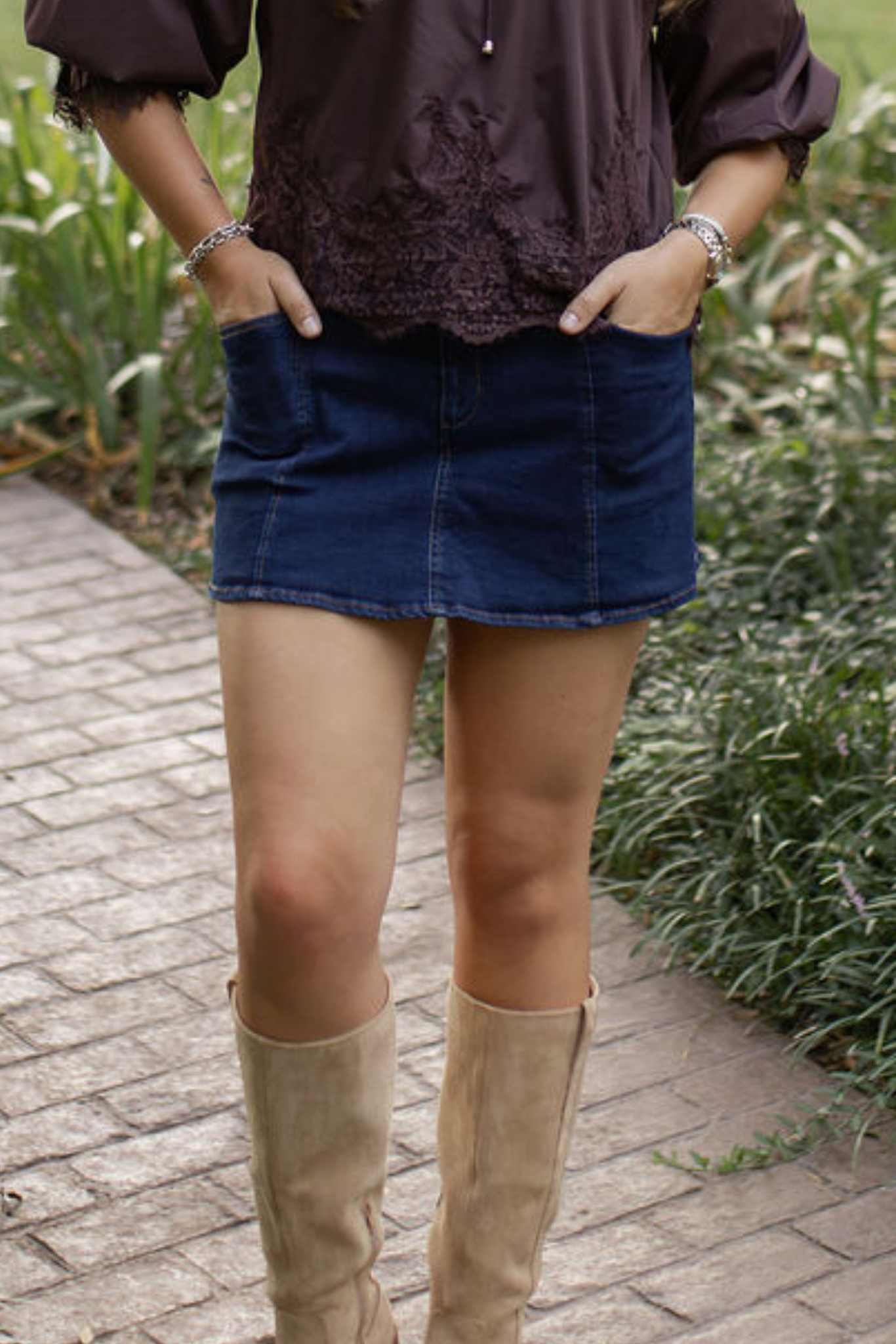 Sarah Denim Skort