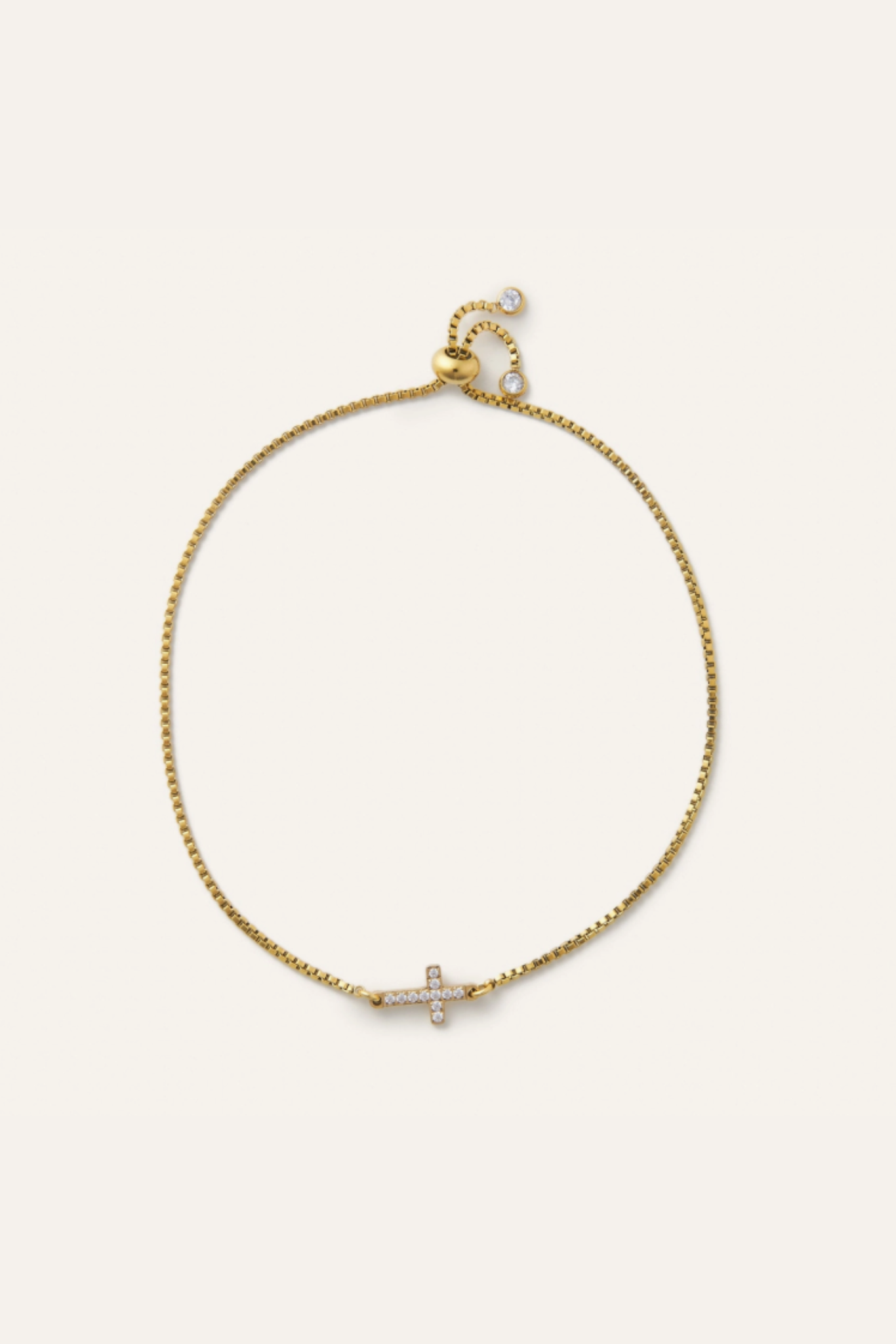 Crystal Cross Slider Bracelet