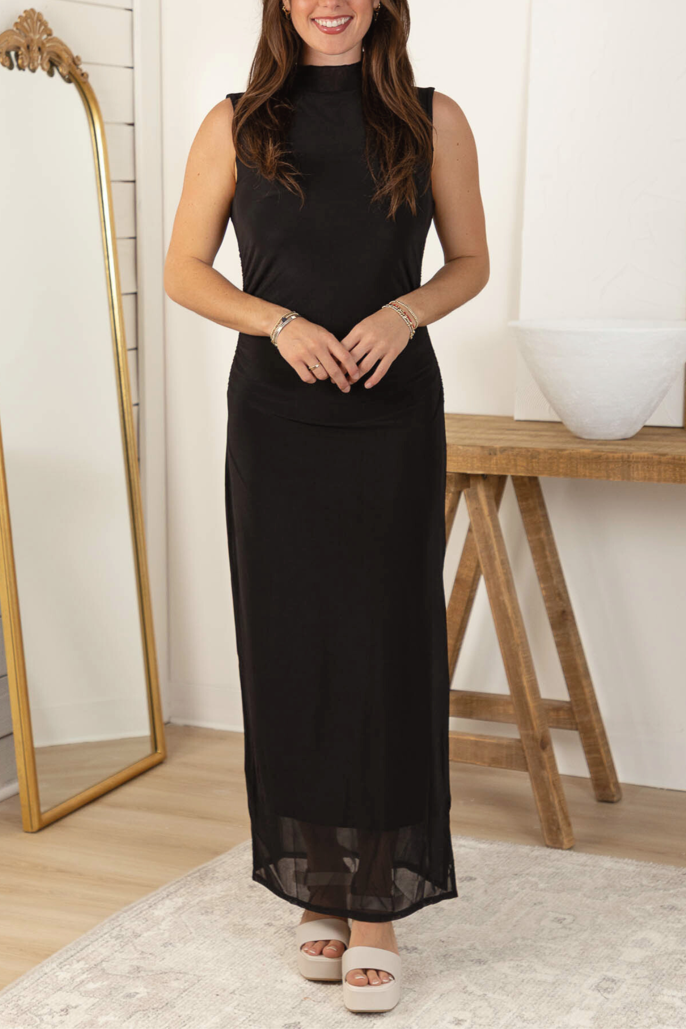 Aurora Midi Dress | Black